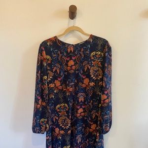 I Madeline Boho Dress with puff sleeve detail